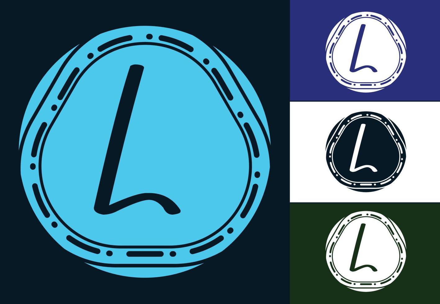 L letter logo and icon design template vector