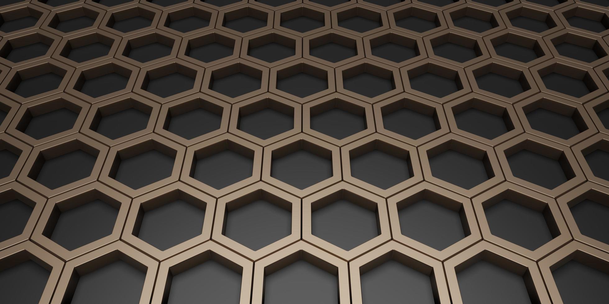 abstract hexagon background honeycomb wall technology background 3d illustration photo