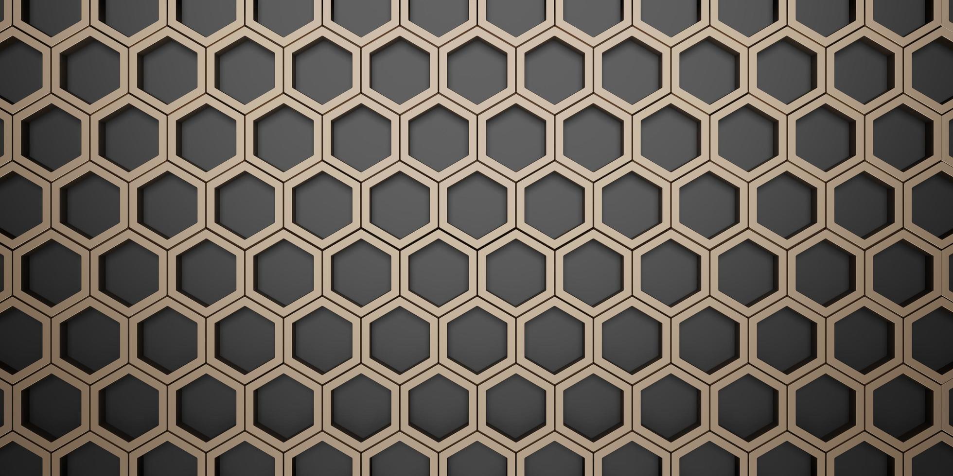 abstract hexagon background honeycomb wall technology background 3d illustration photo