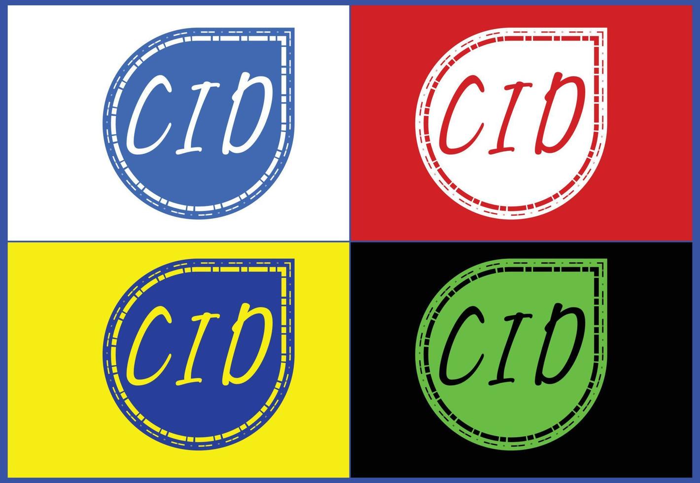 cid carta nuevo logotipo y diseño de iconos vector