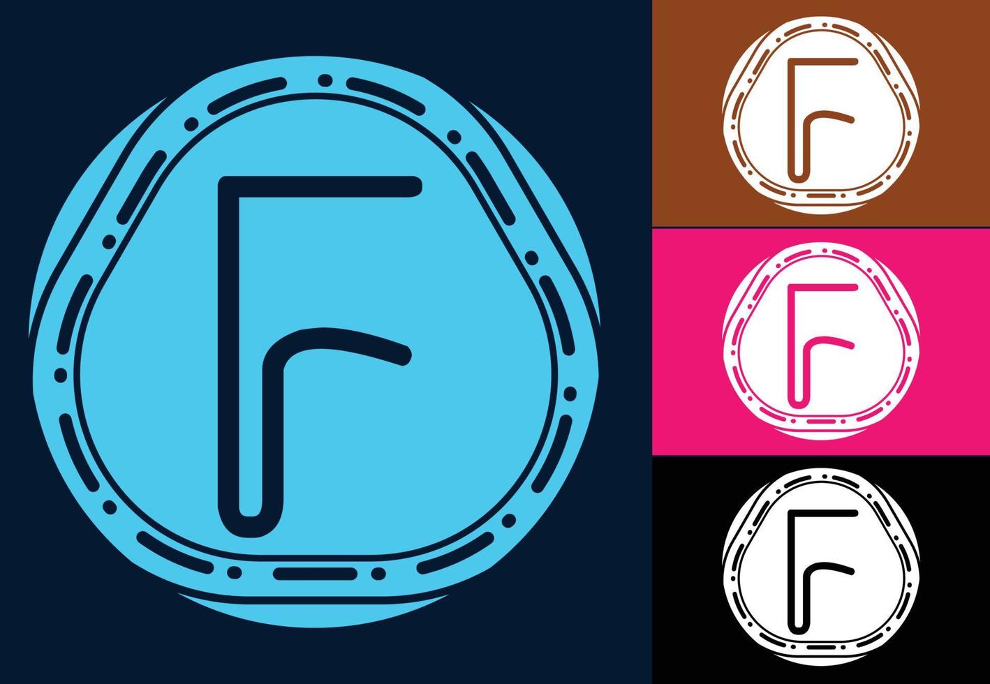 F letter logo and icon design template vector