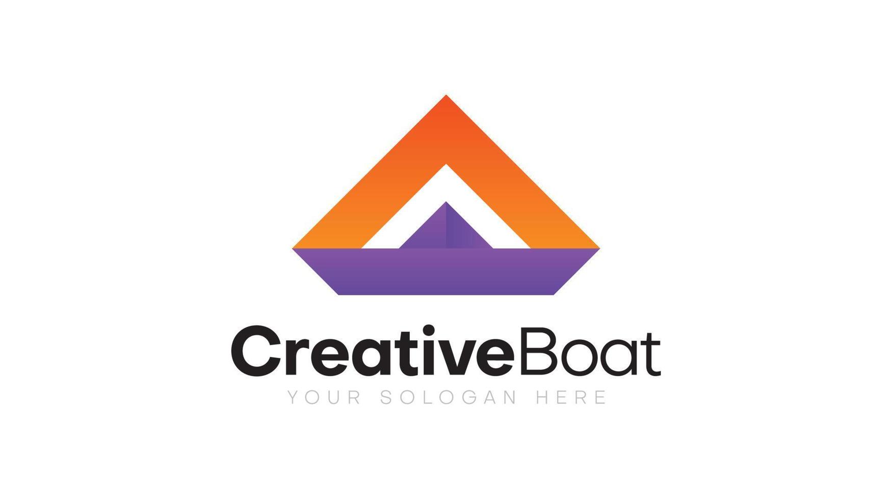 Boat logo design template vector