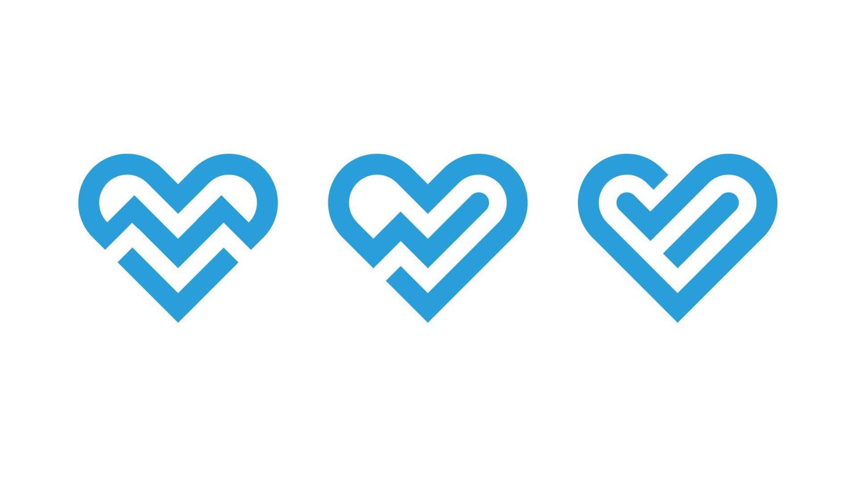 heart shape vector design template