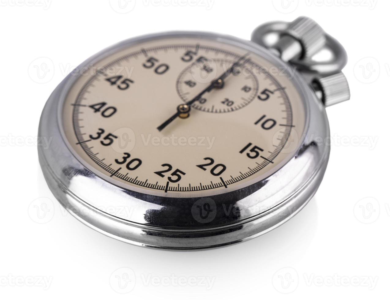 The old stopwatch isolated on white business concept photo