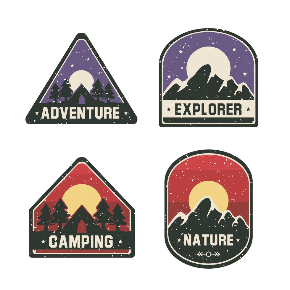 Color logo for adventure or outdoors activities vector