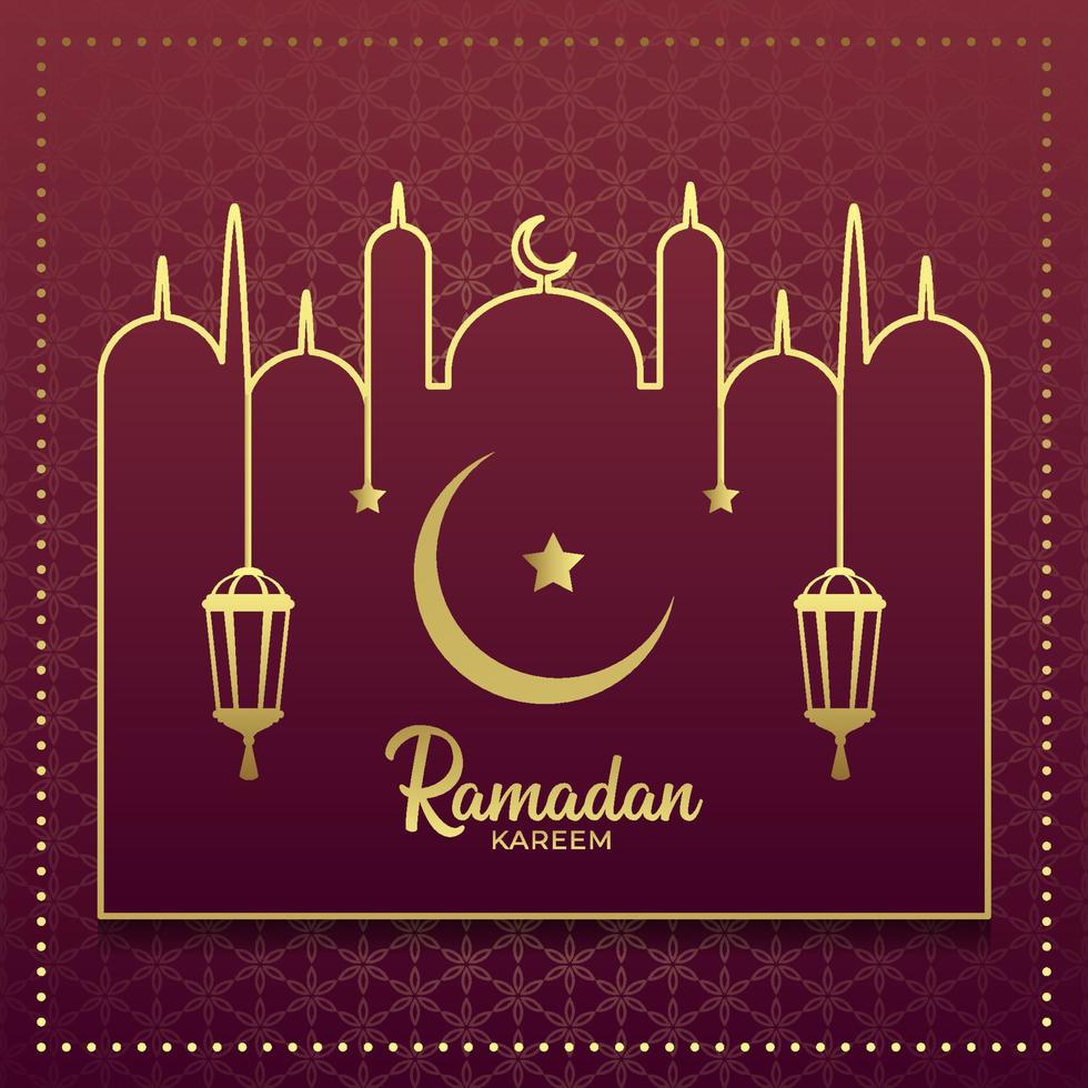 elegant happy ramadan illustration background vector