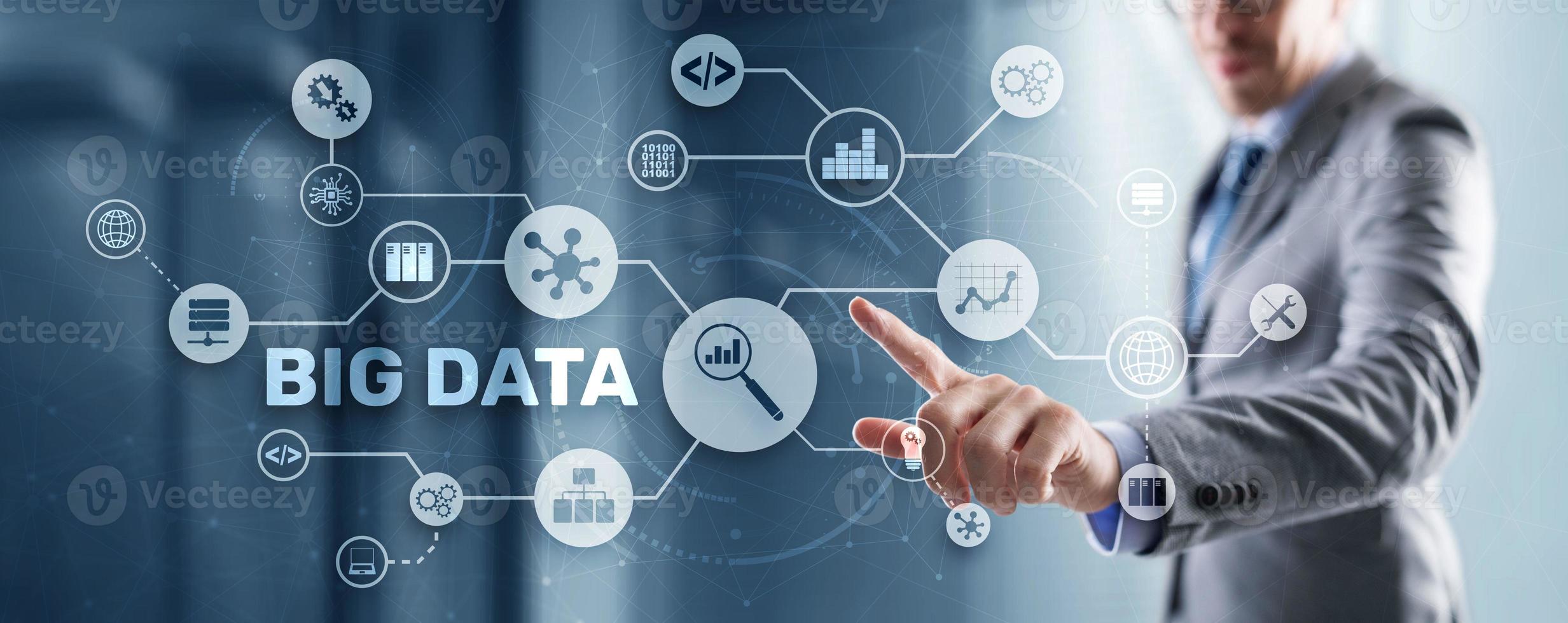 Big data and business intelligence analytics concept photo