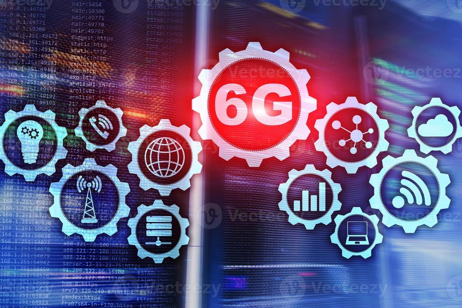 Future Communications Fast Technology. 6G Network Connection Concept. High Speed Mobile Wireless Technology photo