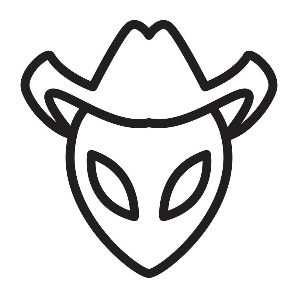 Extranjeros con sombrero de vaquero símbolo del logotipo icono de vector ilustración diseño gráfico