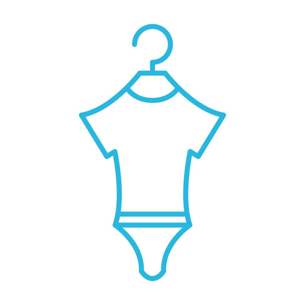 lines cute baby cloth with hanger logo symbol vector icon illustration graphic design