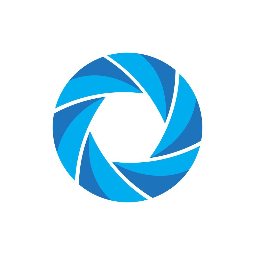 shutter camera lens with wave logo design, vector graphic symbol icon illustration creative idea