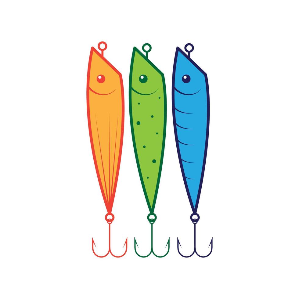 abstract colorful fishing bait logo symbol icon vector graphic design illustration