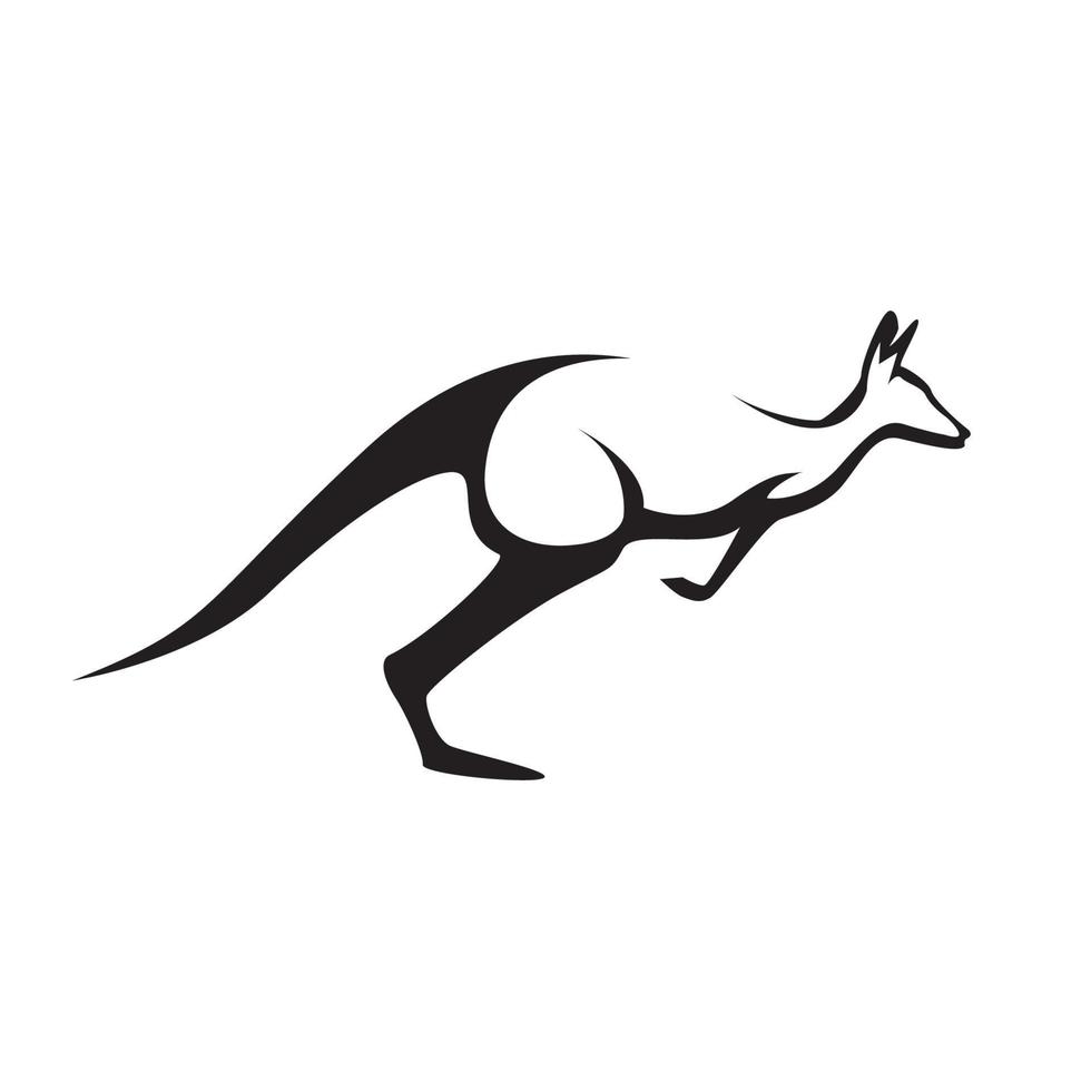 modern shape kangaroo jump logo symbol vector icon illustration graphic design