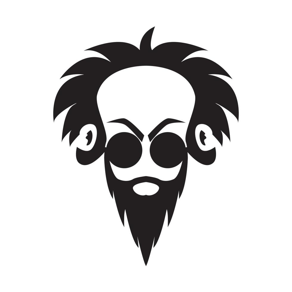 man bald science  logo symbol vector icon illustration graphic design