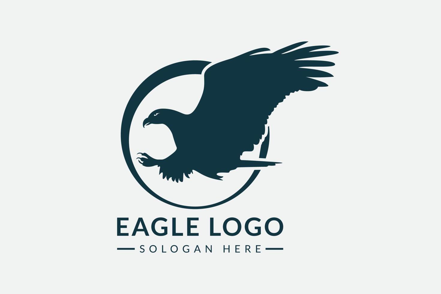 Eagle logo silhouette, eagle icon vector