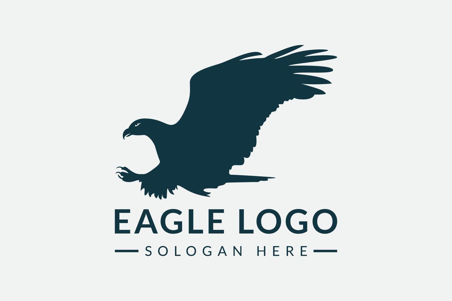 silueta del logotipo del águila, vector del icono del águila