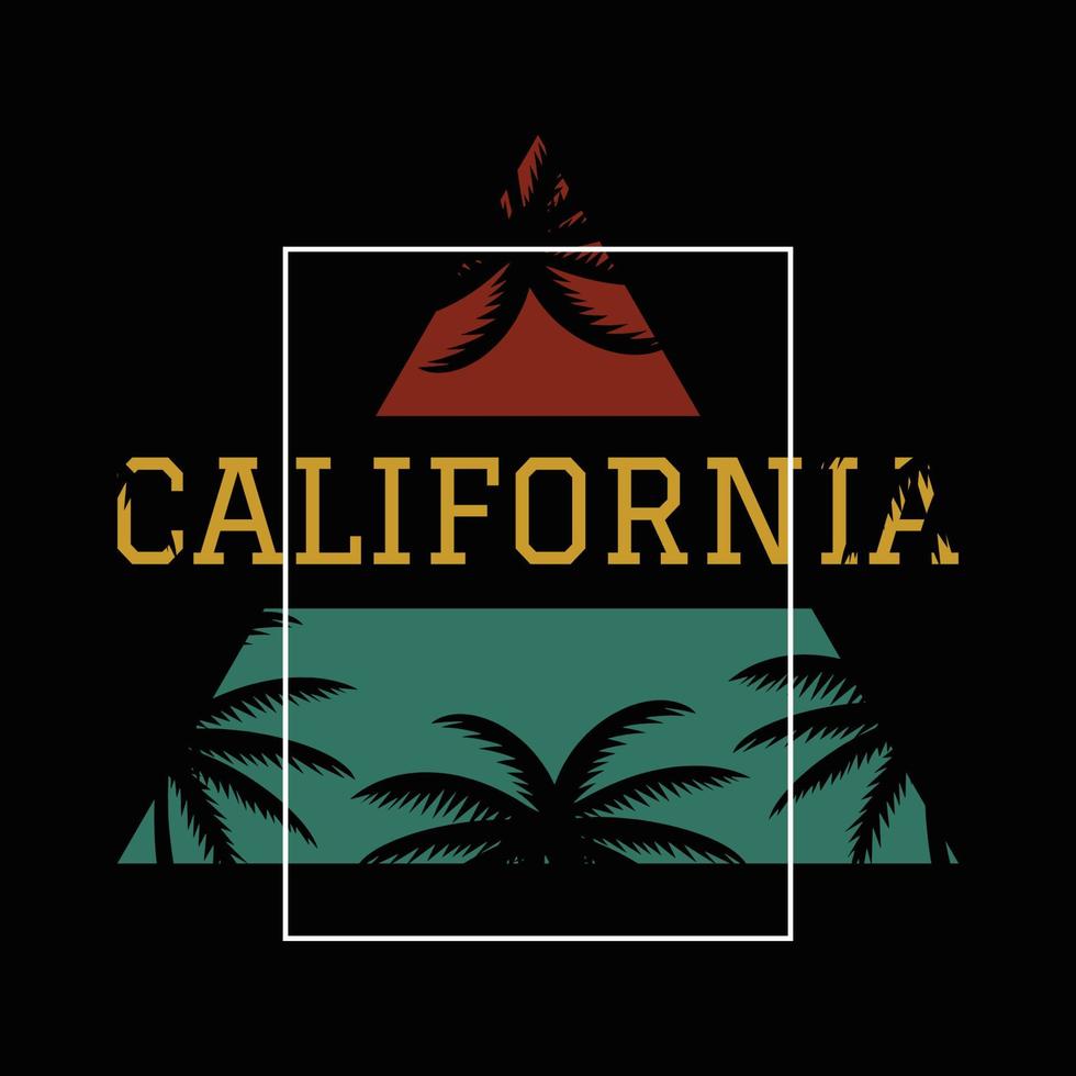 diseño de camiseta de california vector