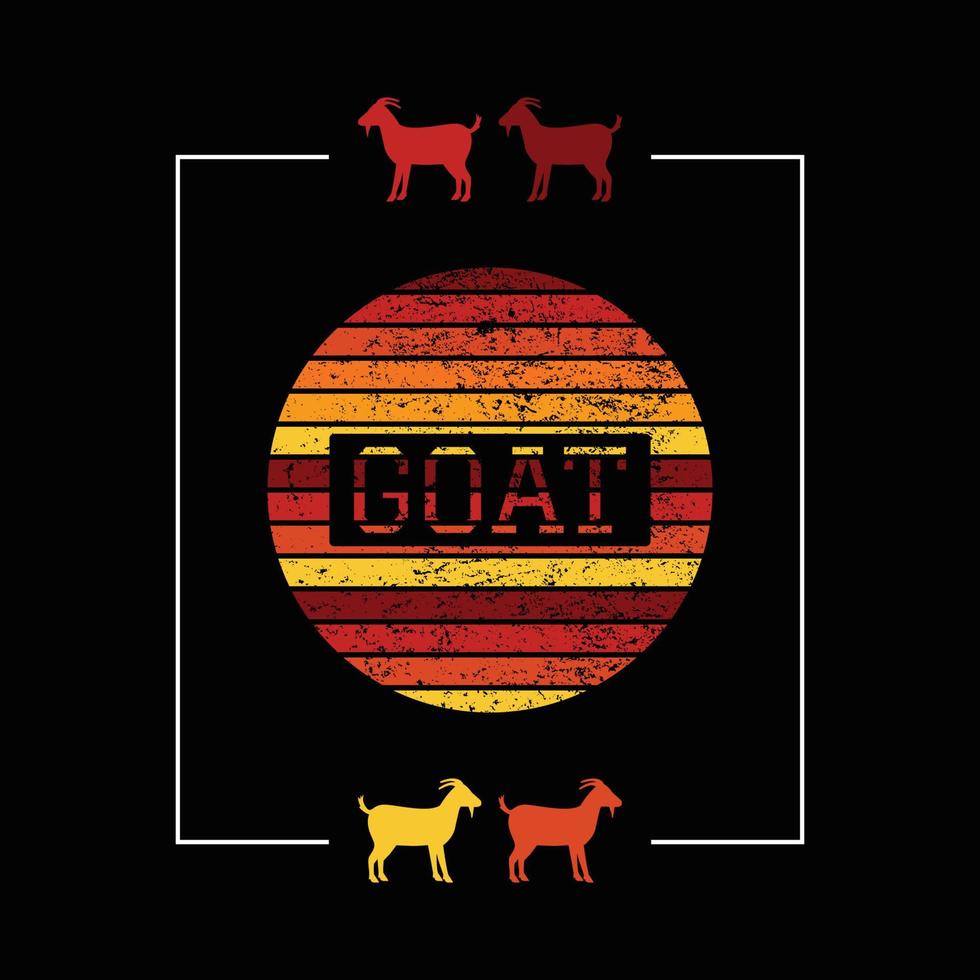Goat T Shirt Design vector