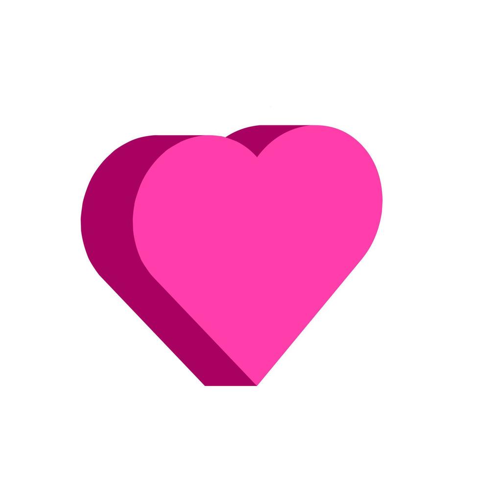 icono de amor 3d vector