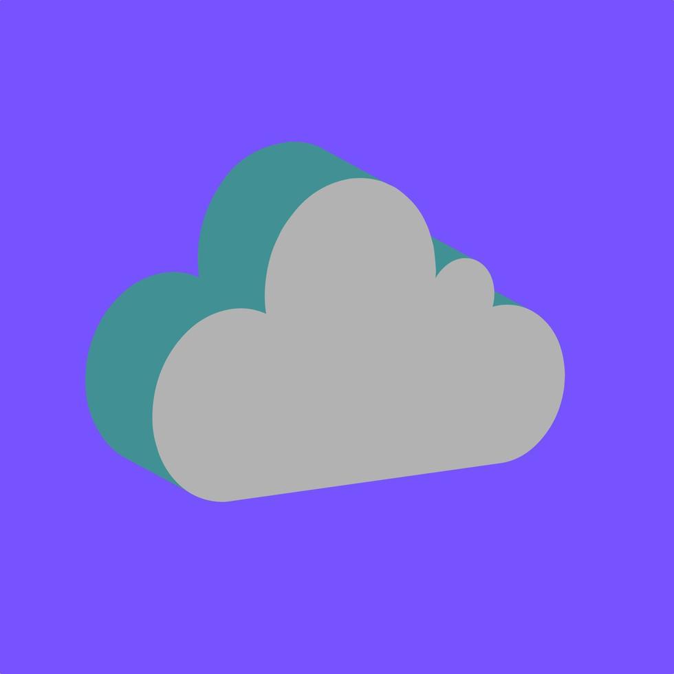 3D cloud icon vector