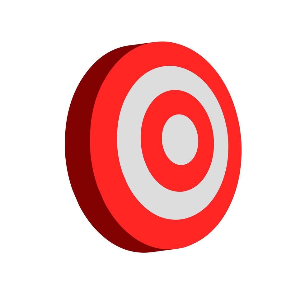 3D target icon vector