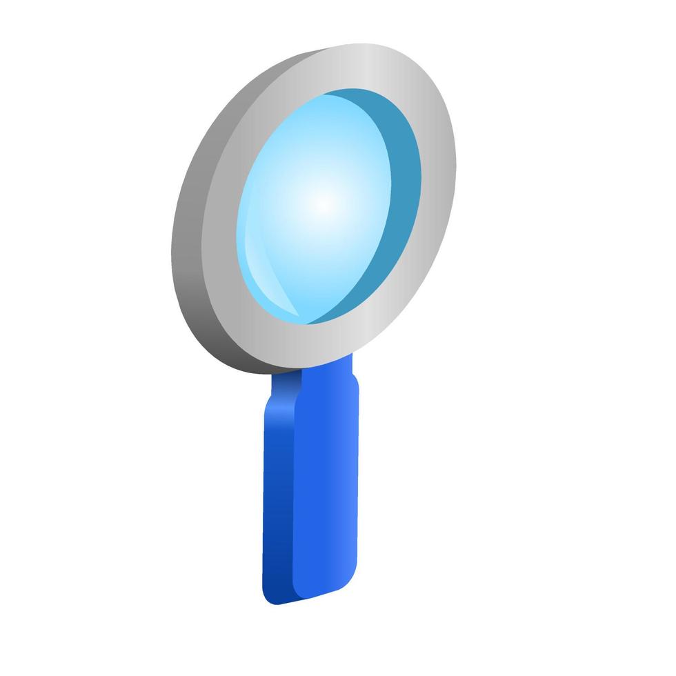 3d magnifying glass vector