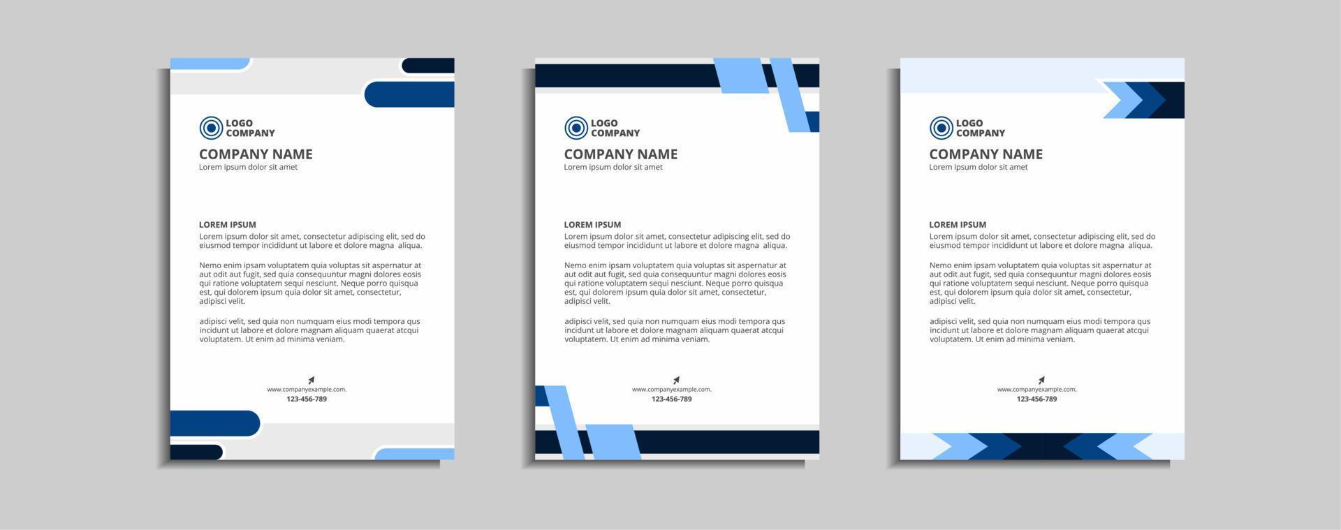 modern corporate letterhead template design vector
