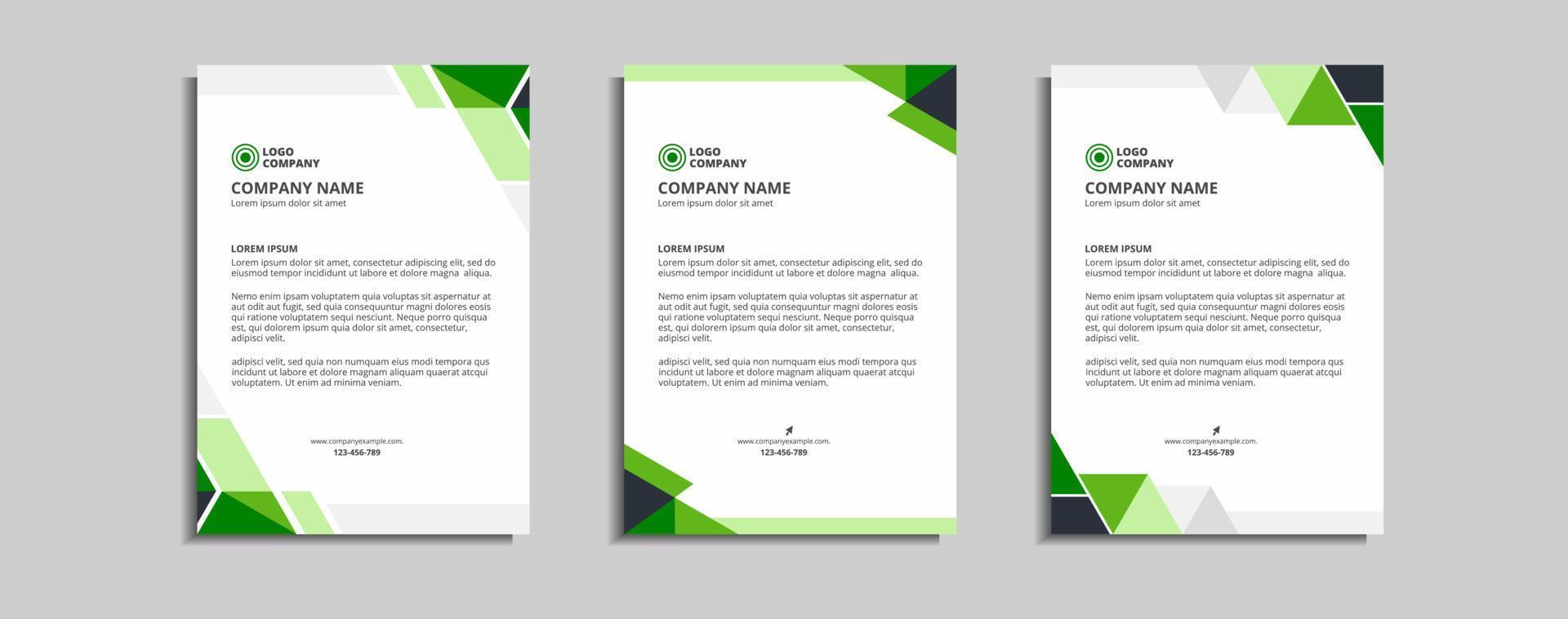 modern corporate letterhead template design vector