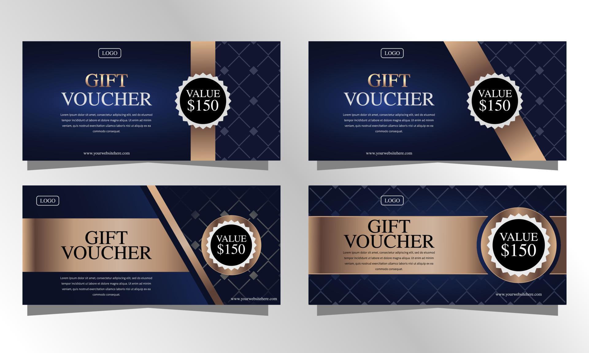 luxury gold voucher gift design template. 5739425 Vector Art at Vecteezy