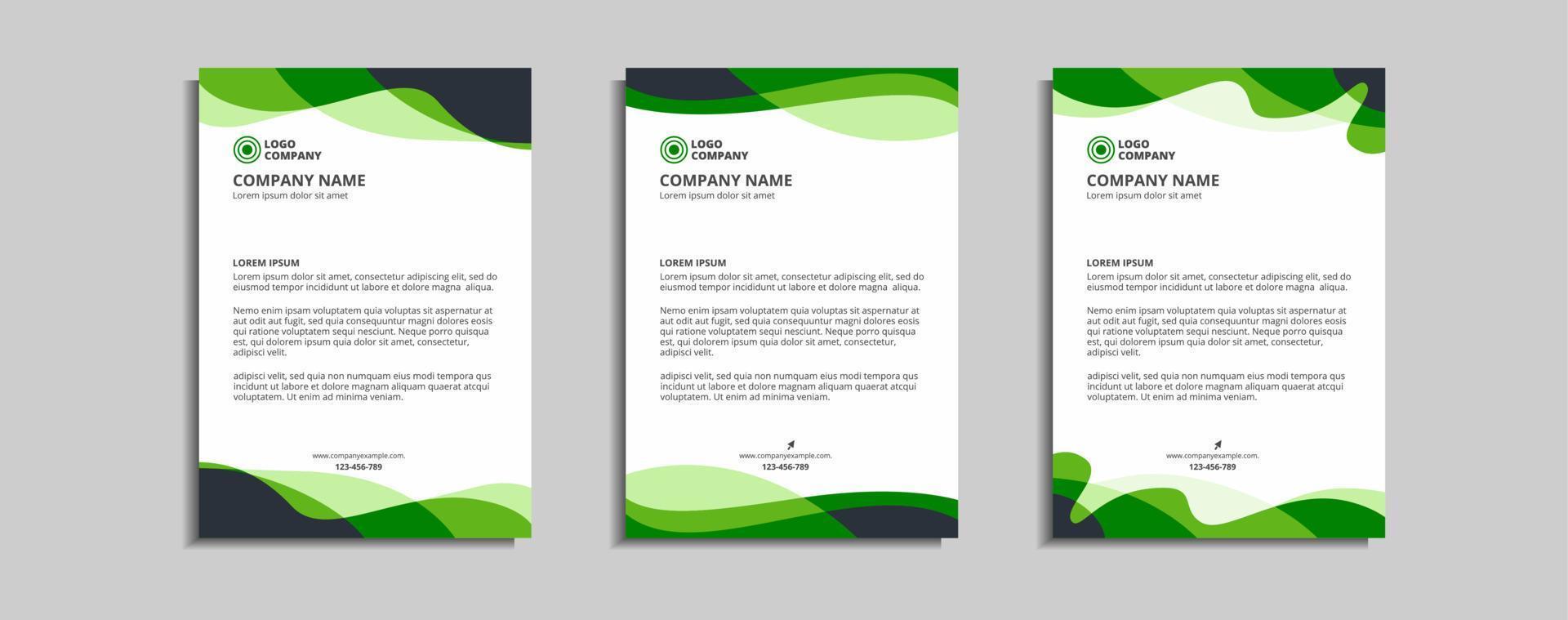 diseño de plantilla de membrete corporativo moderno vector