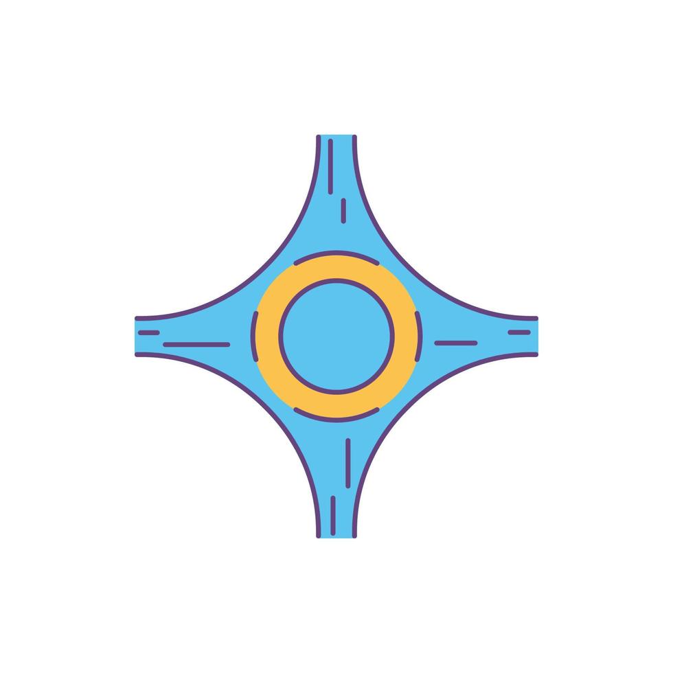 road circle icon vector