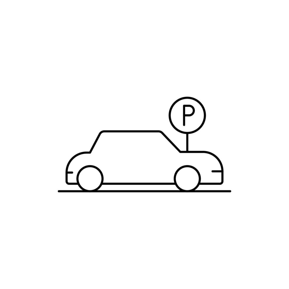 road car parking icon vector