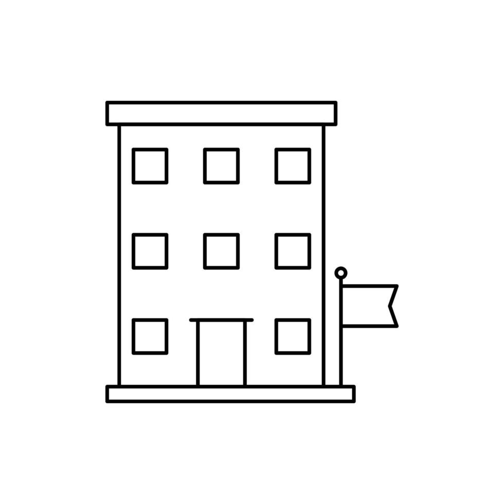 government building school icon vector
