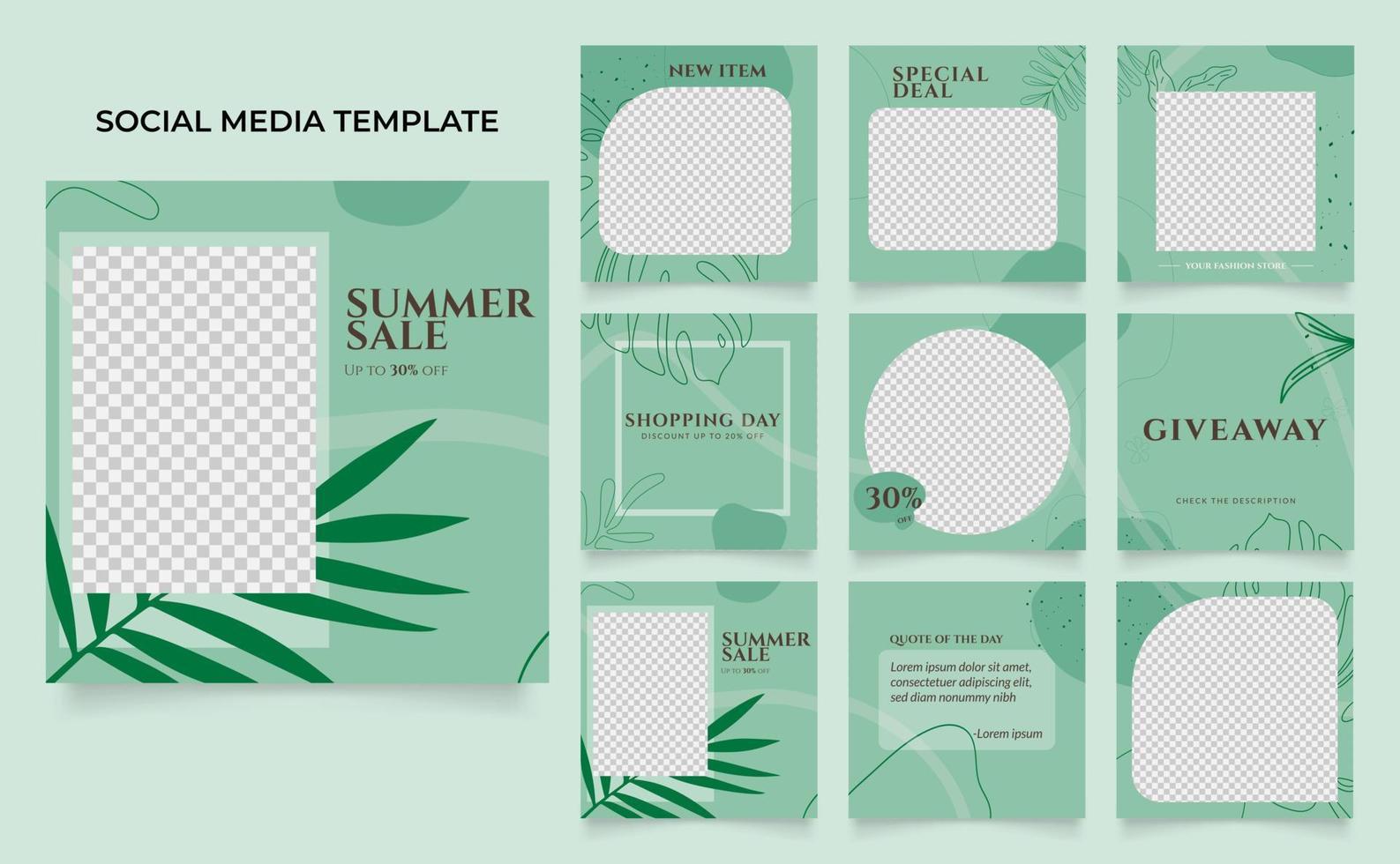 Fully editable social media template banner fashion sale vector