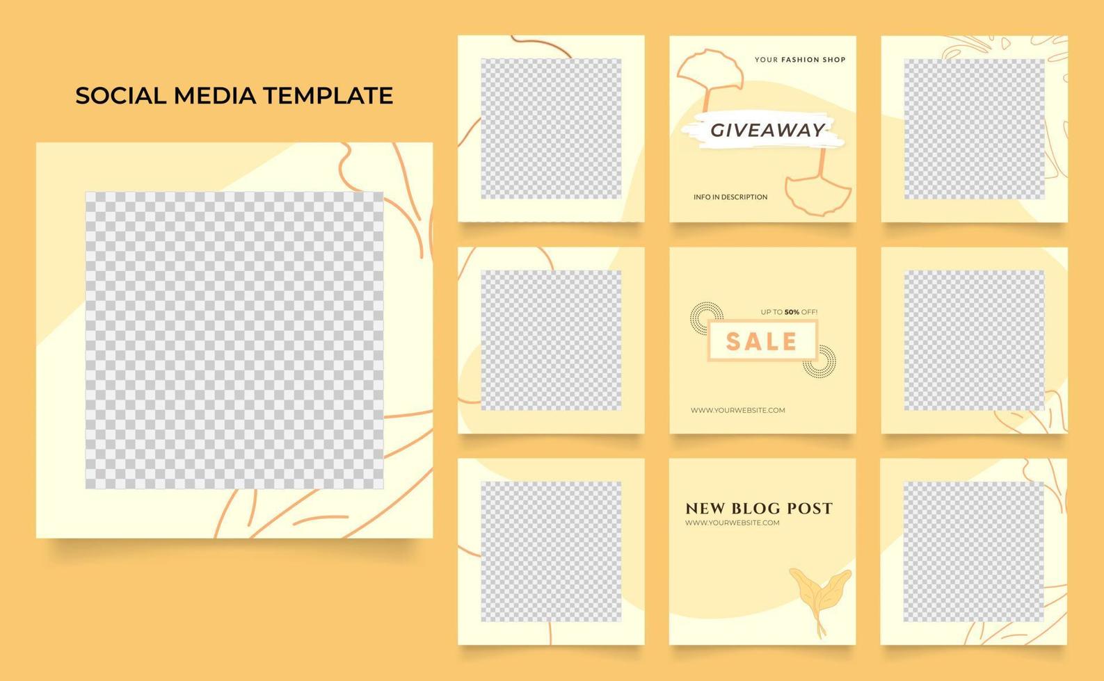 Fully editable social media template banner fashion sale vector