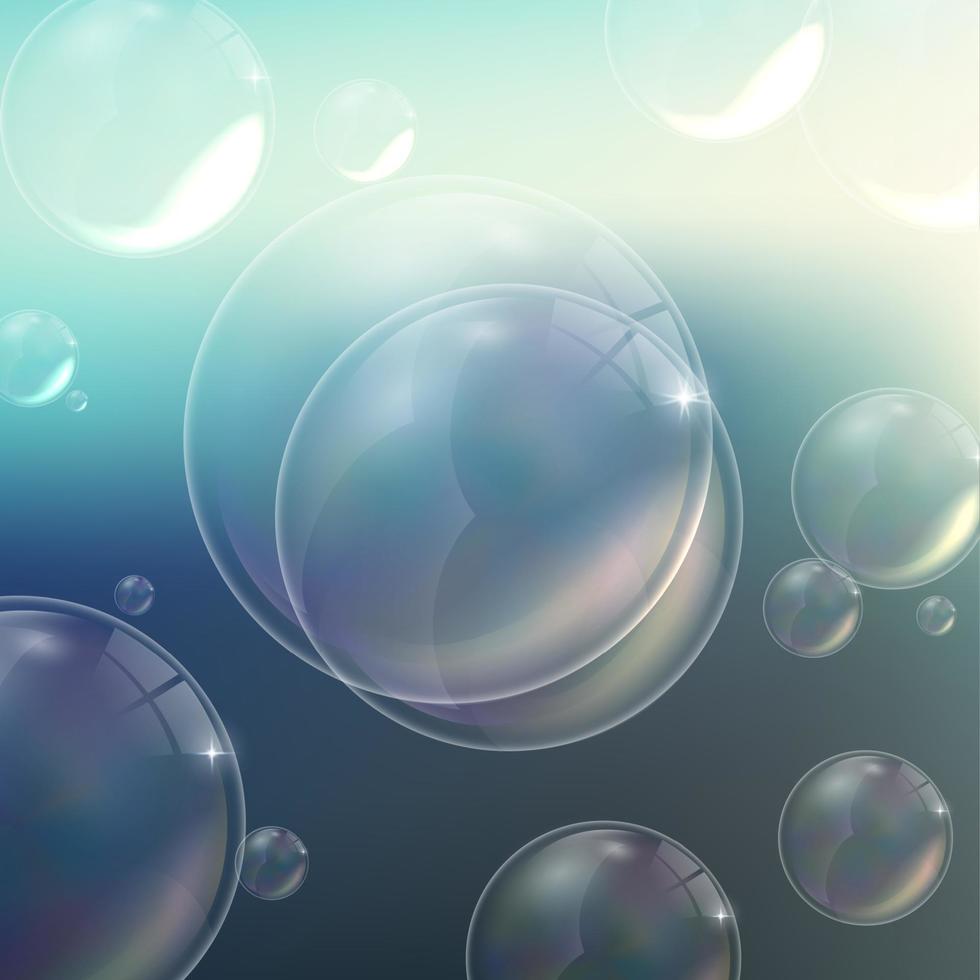 Bubbles background in the water. Vector