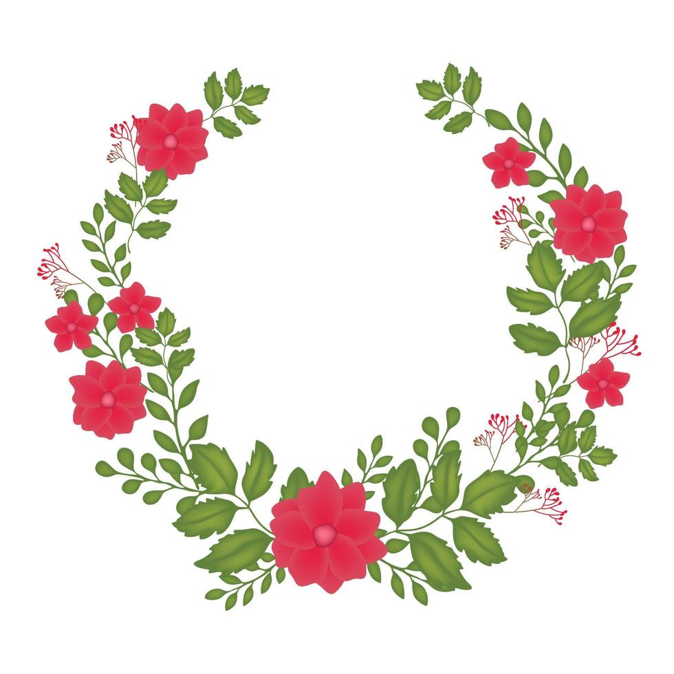 Vector floral concept of circle frame