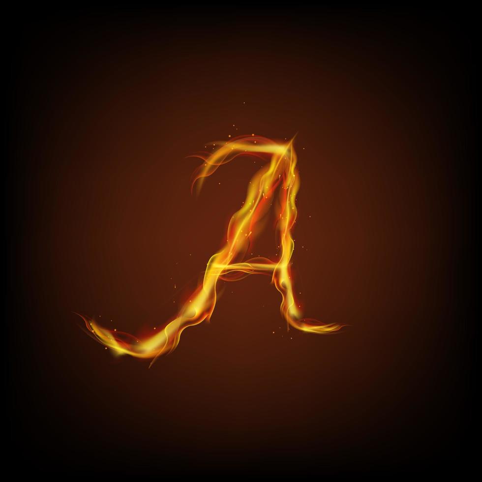 Letter of fire vector