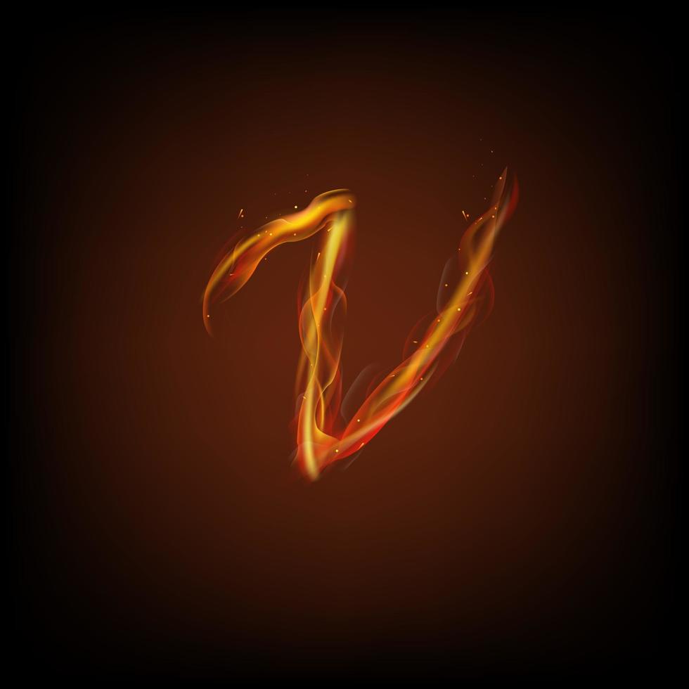 Letter of fire. Vector