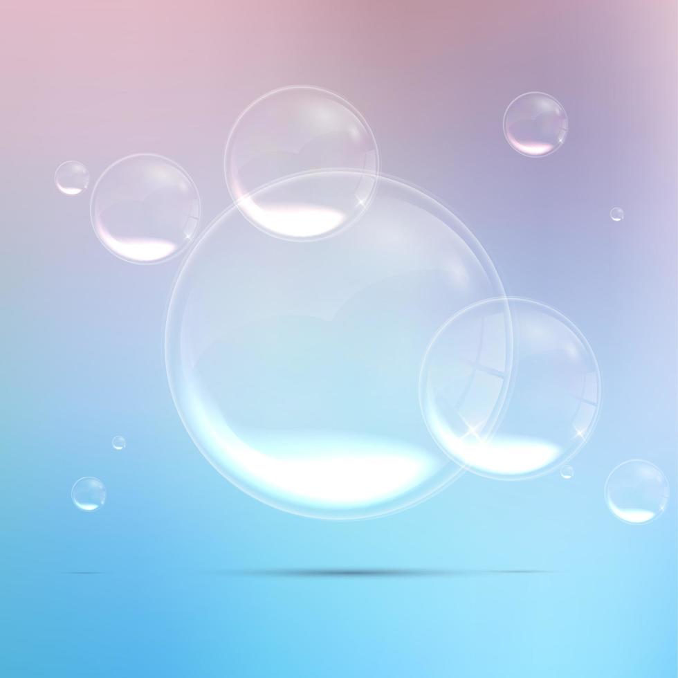 Bubbles background in the water. Vector