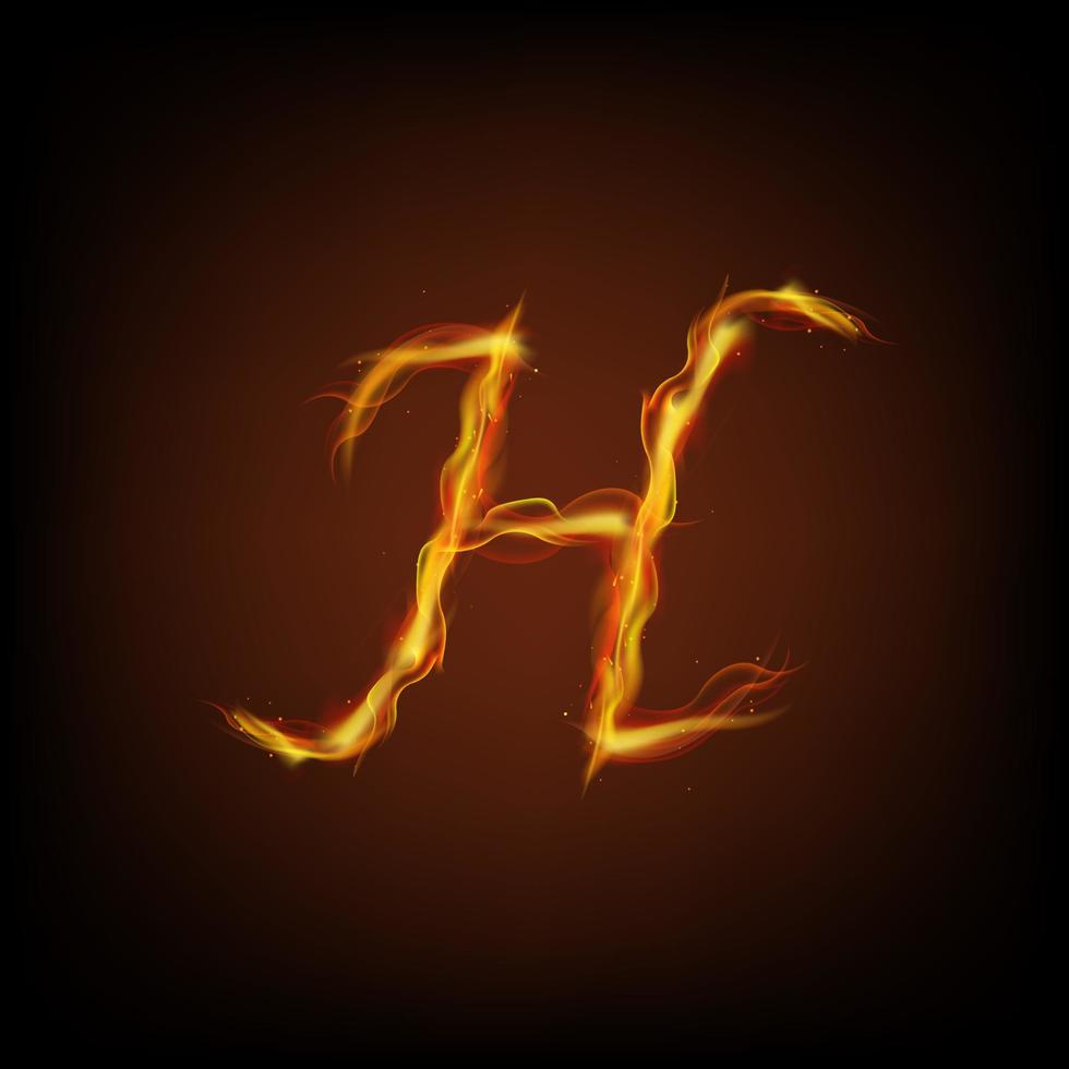 Letter of fire vector