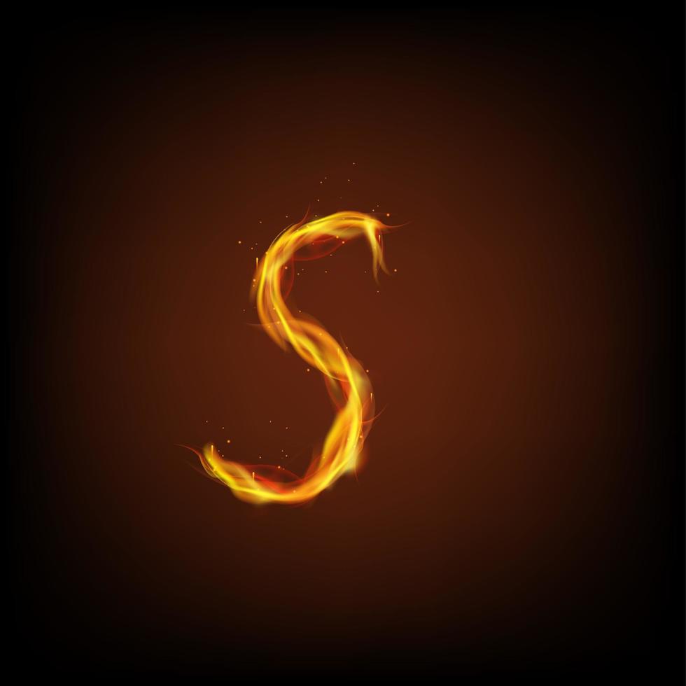 Letter of fire vector