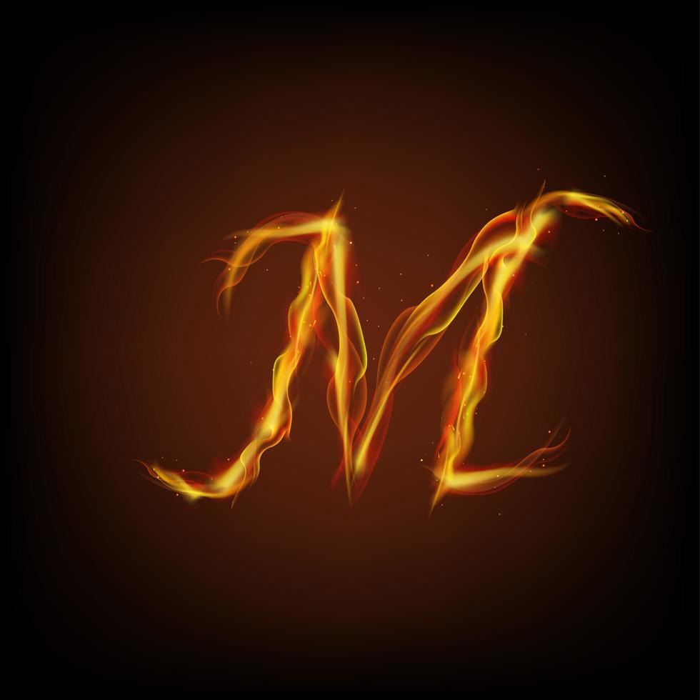 Letter of fire vector
