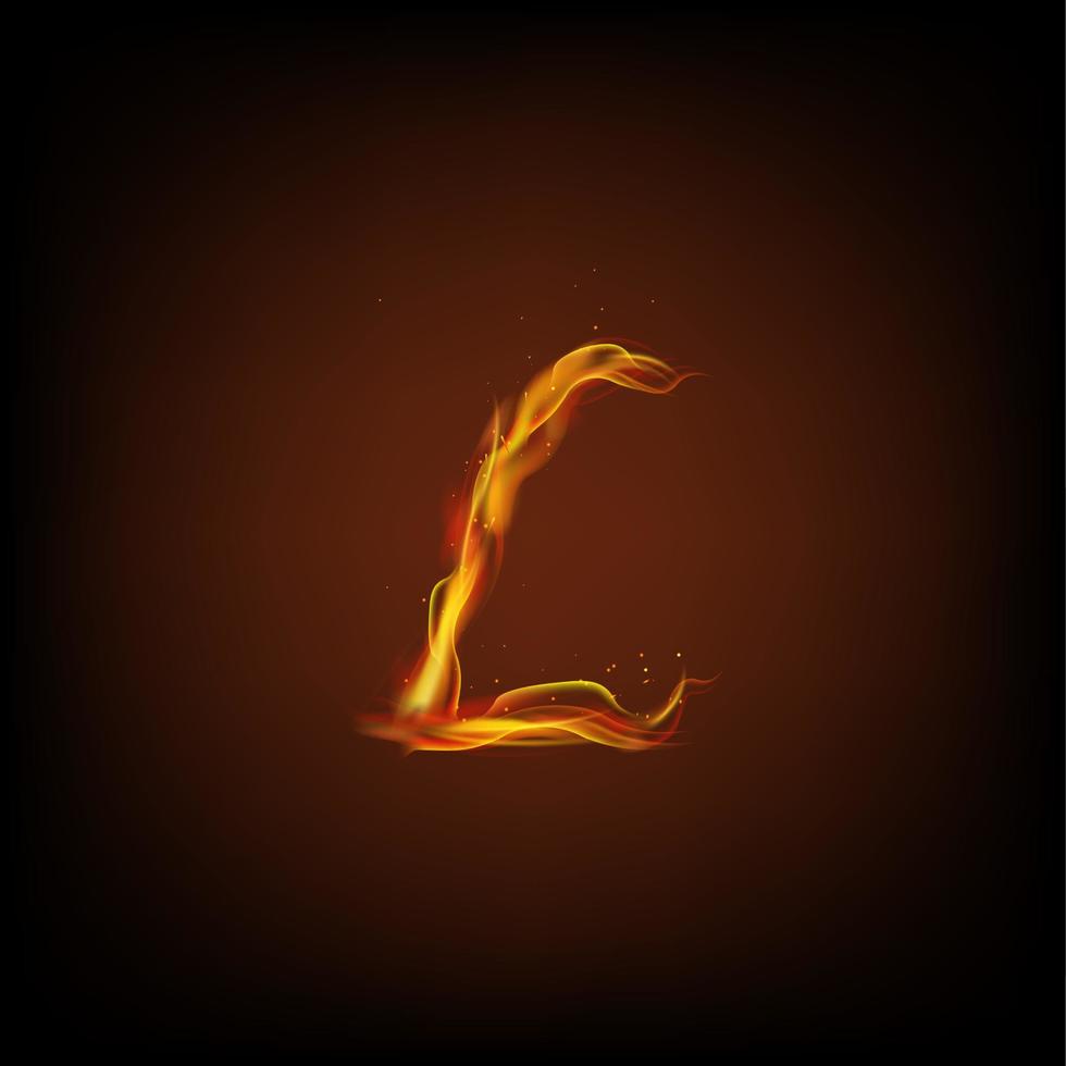 Letter of fire vector