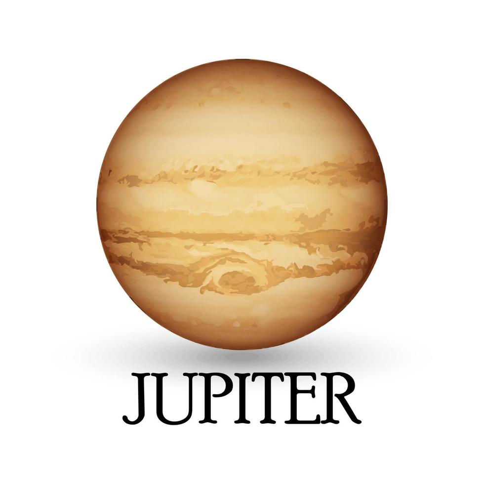 Planet jupiter. Illustration Vector