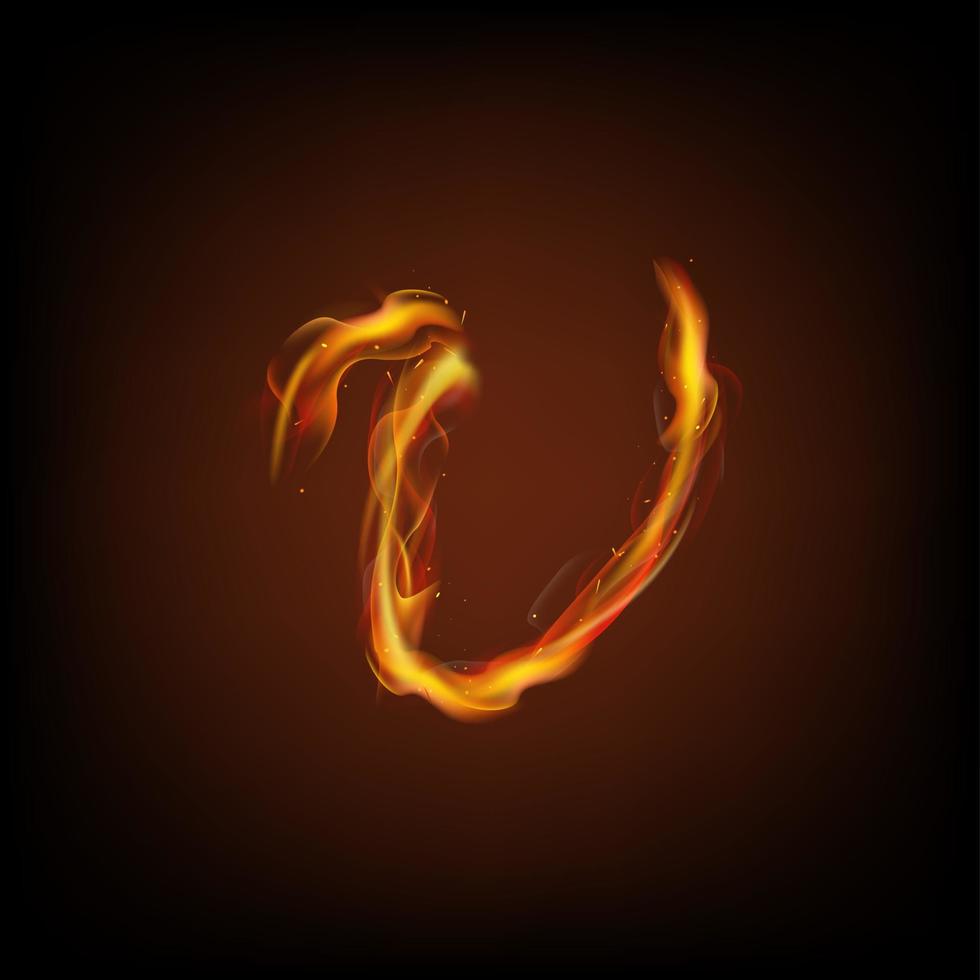 Letter of fire. Vector