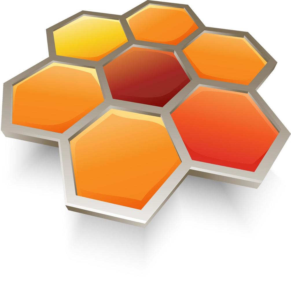 Honey  bee honeycombs symbol, icon, graphic vector