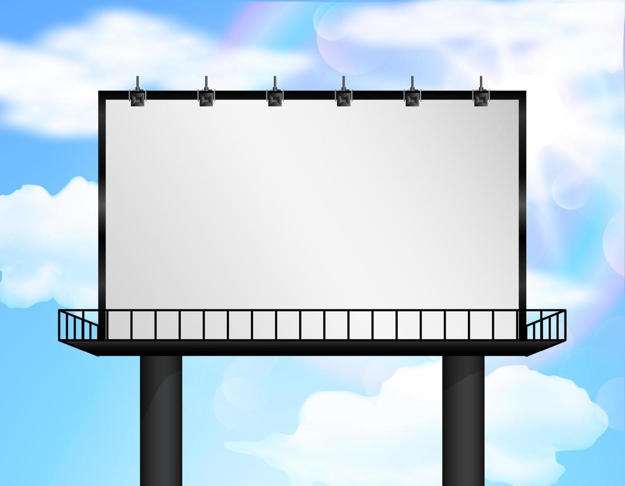 Blank billboard for new advertisement. vector