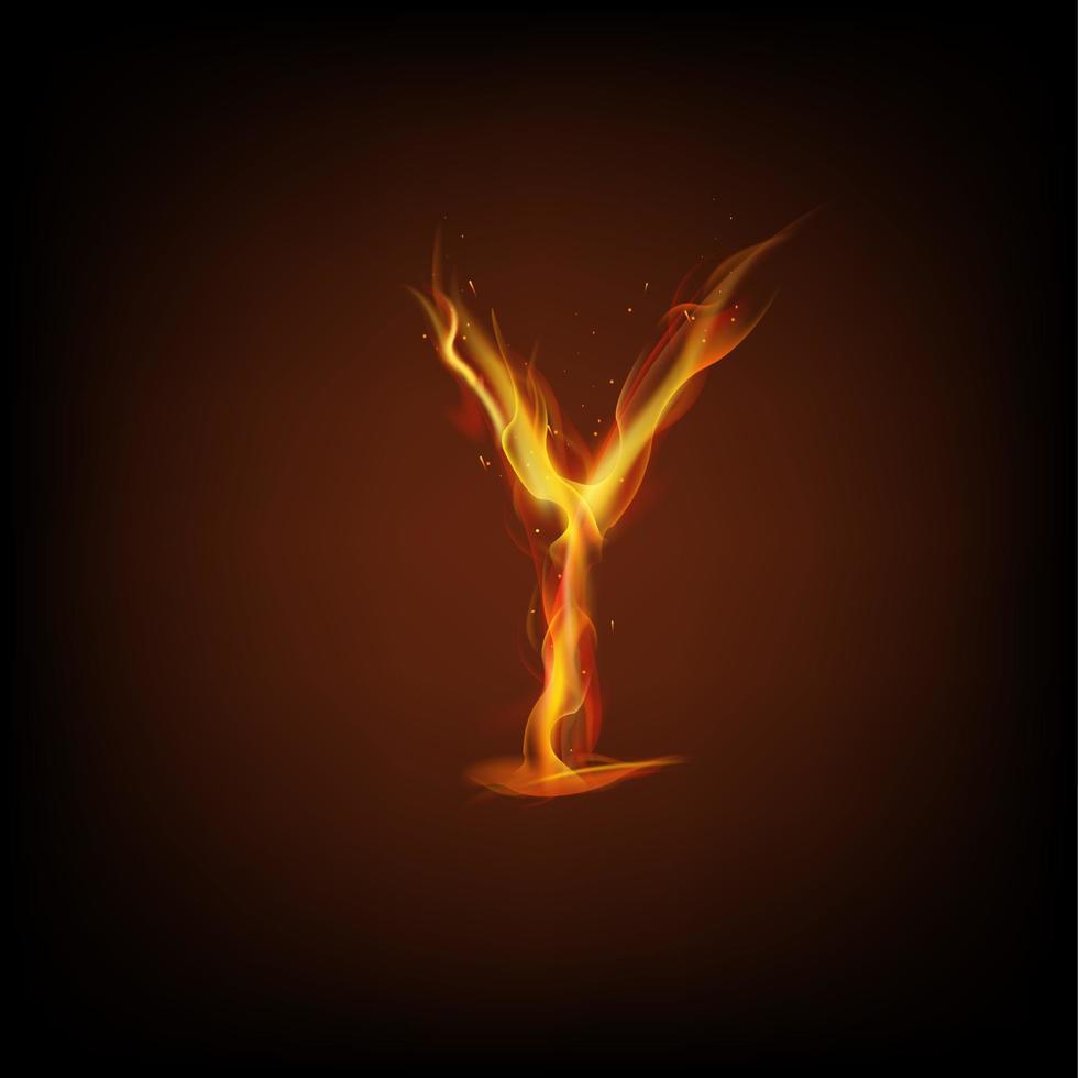 Letter of fire. Vector