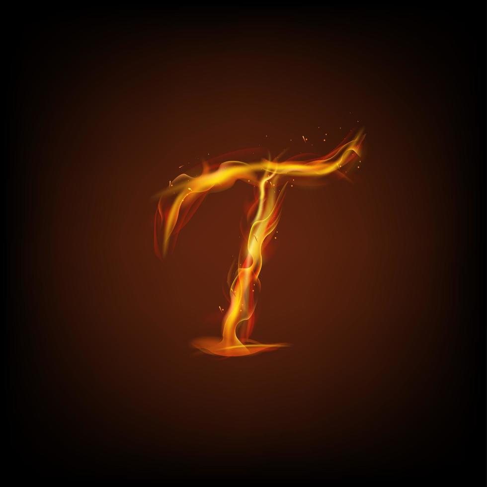 Letter of fire vector